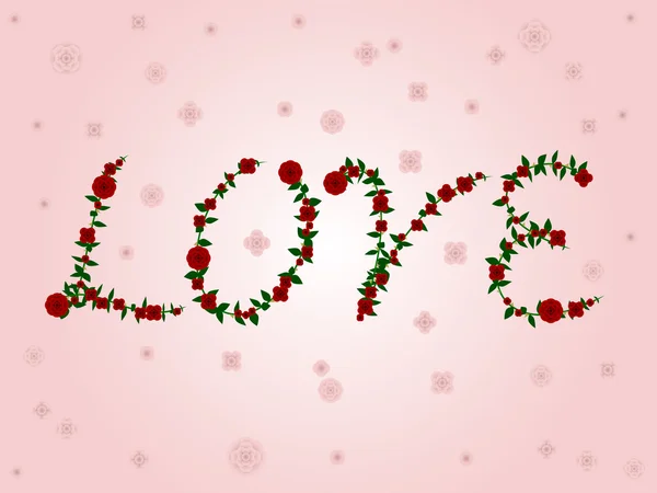 Kärlek i rosor — Stock vektor