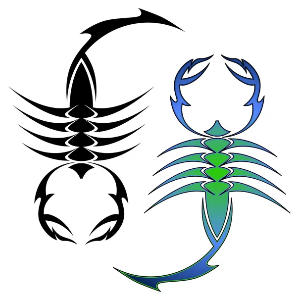 Skorpion tatuering — Stock vektor