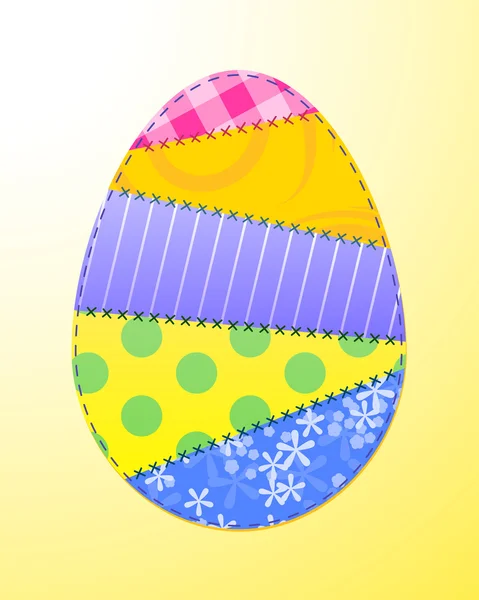 Huevo de Pascua de tela — Vector de stock