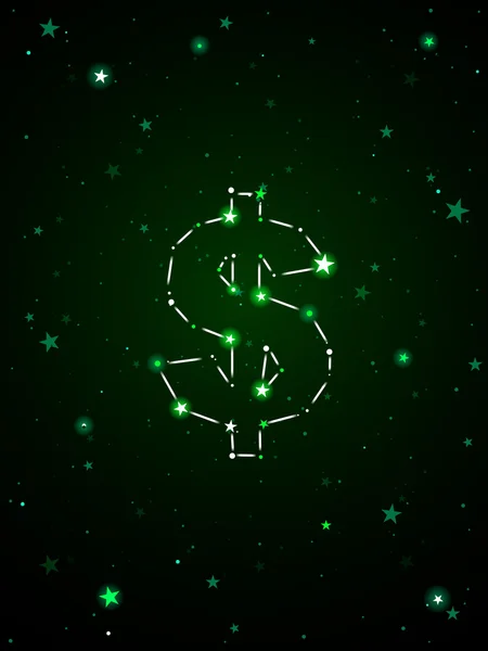 Constelación del dólar — Vector de stock
