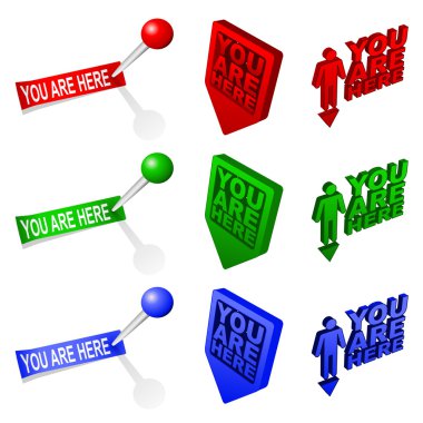 3d you are here clipart