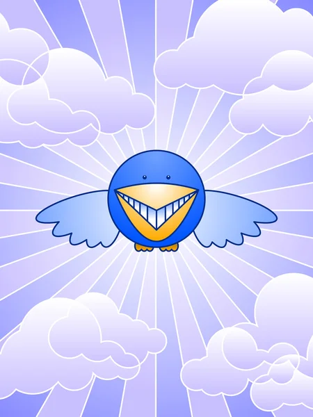 Blauvogel des Glücks — Stockvektor