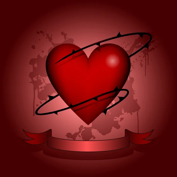 Καρδιά με αγκάθια — Διανυσματικό Αρχείο