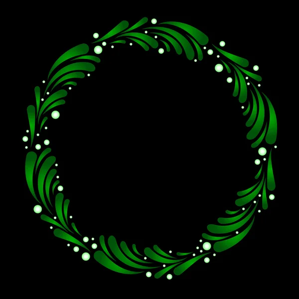 Mistletoe wreath — Stock Vector