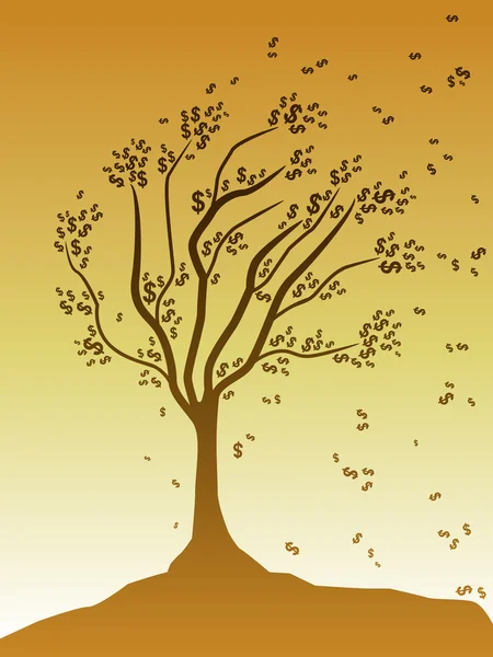 Para Ağacı — Stok Vektör