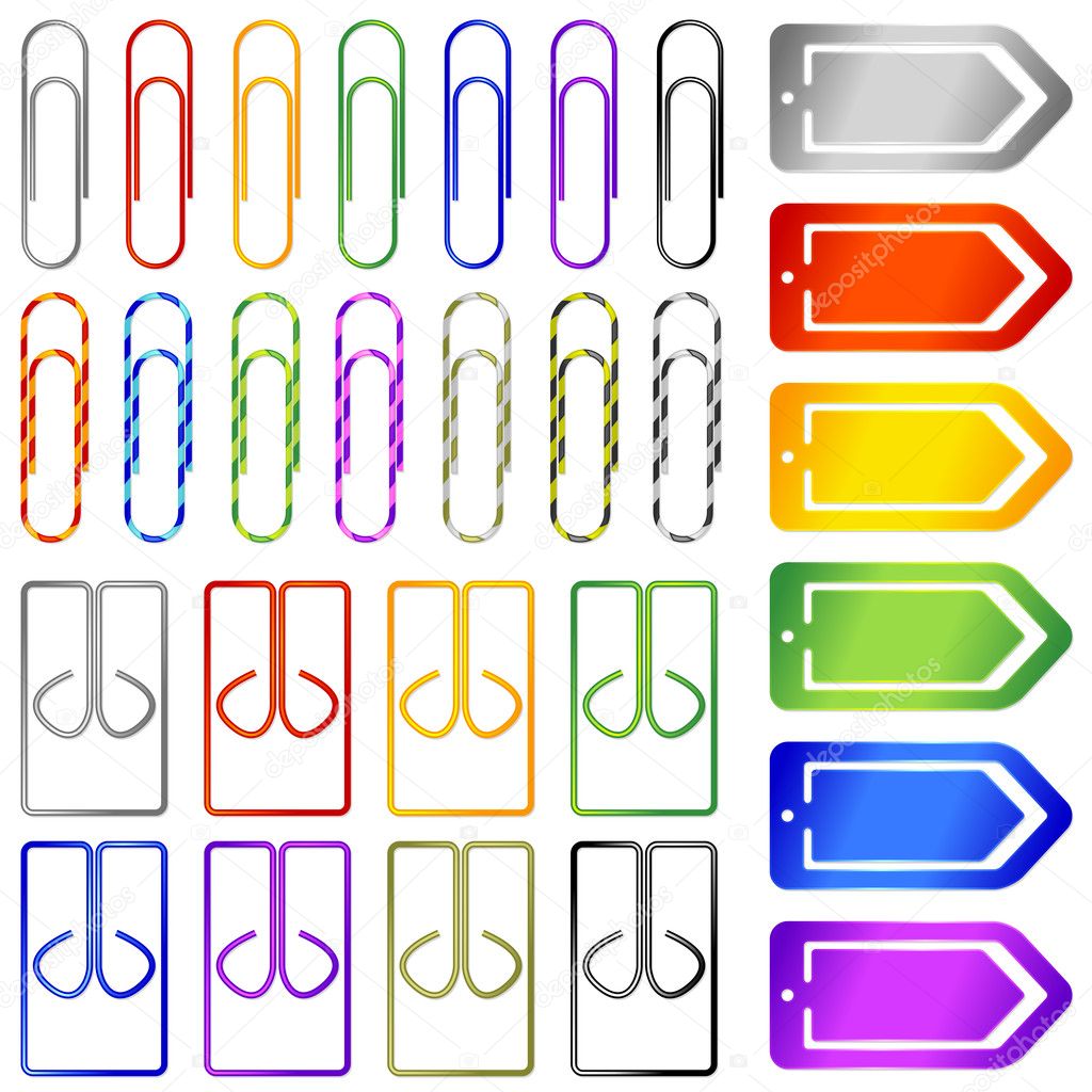 Isolated paper clips