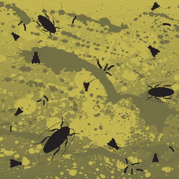 Käfer und Erbrochenes — Stockvektor