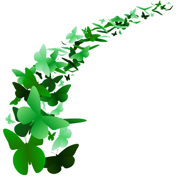 Arc papillon vert — Image vectorielle