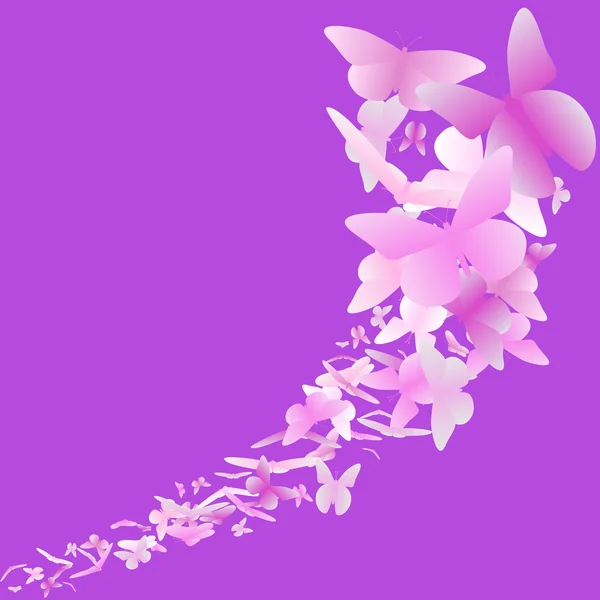 Roze vlinder boog — Stockvector