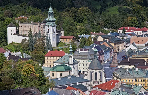 Historische Bergbaustadt banska stiavnica — Stockfoto