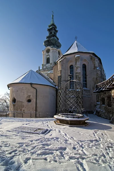 Nitranský hrad v zimě — Stock fotografie