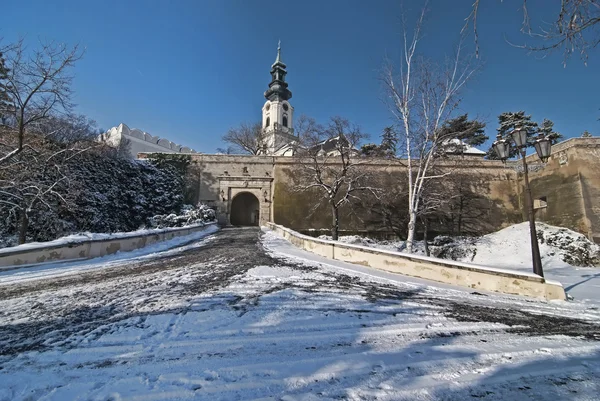 Castello Nitra in inverno — Foto Stock