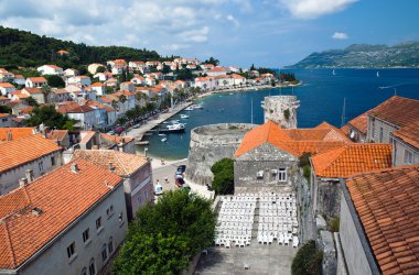 Town Korcula in Croatia clipart