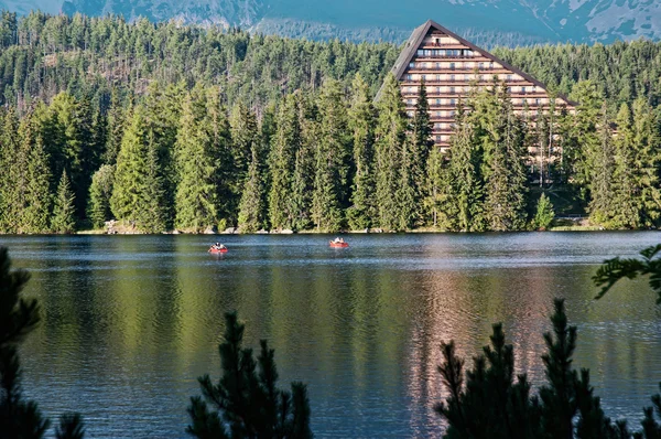 stock image Boats in Strbske Pleso in High Tatras