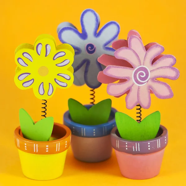 Tres flores pintadas — Foto de Stock