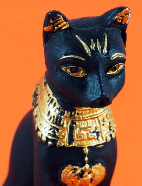Деталь черной египетской кошки — стоковое фото