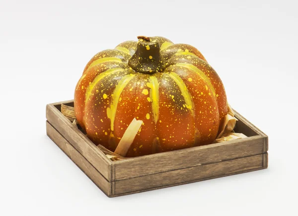 Decorative candle pumpkin — Stock Photo, Image