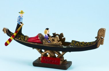 Venice gondola souvenir clipart