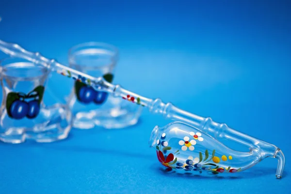 Decorative pipette with dram glass — Stock Photo, Image