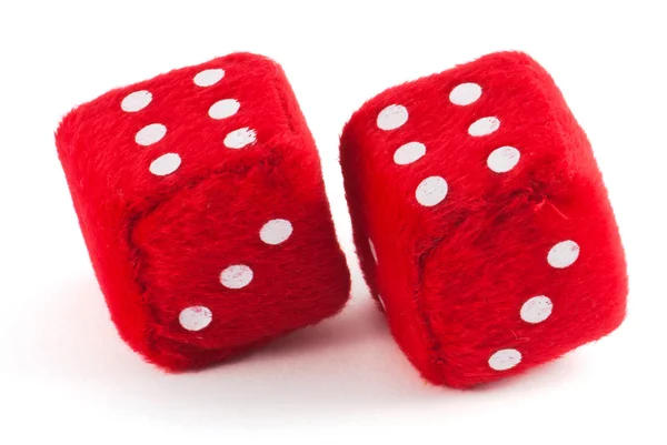 Két piros kocka — Stock Fotó