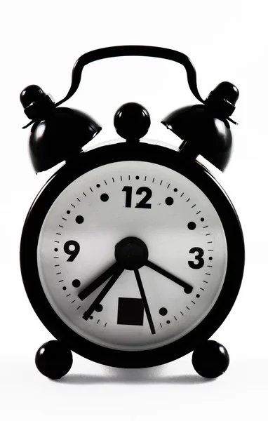 Reloj despertador negro — Foto de Stock