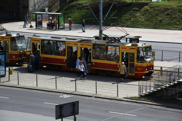 Трамвай, поезд, движение — стоковое фото