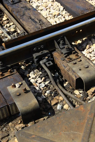 Треки, поїзд, trackway — стокове фото