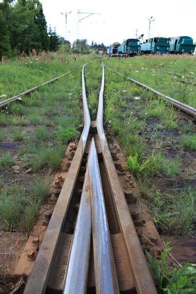 Tracks, trem, locomotiva — Fotografia de Stock