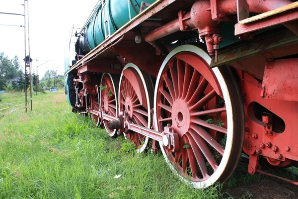 Pálya, vonat, mozdony — Stock Fotó