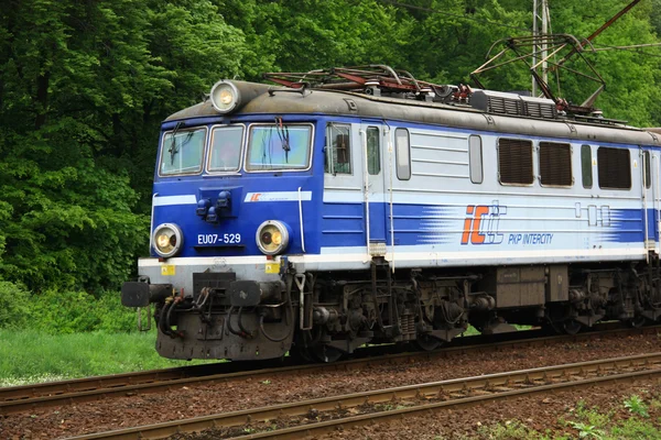 Treinrails, trein, locomotief — Stockfoto