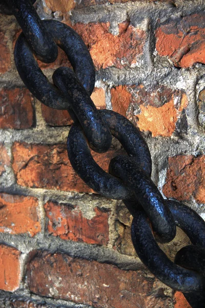 Řetěz, zeď — Stock fotografie