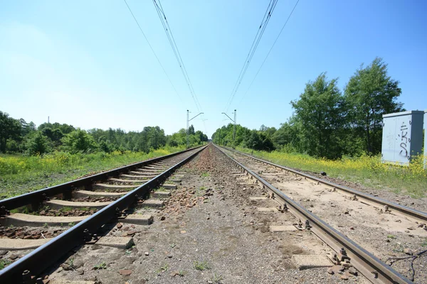 기차, 트랙, 역 — 스톡 사진