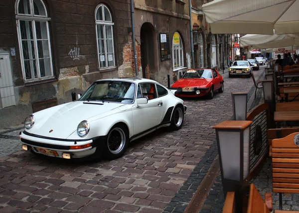 Vecchio timer, auto, Porsche — Foto Stock