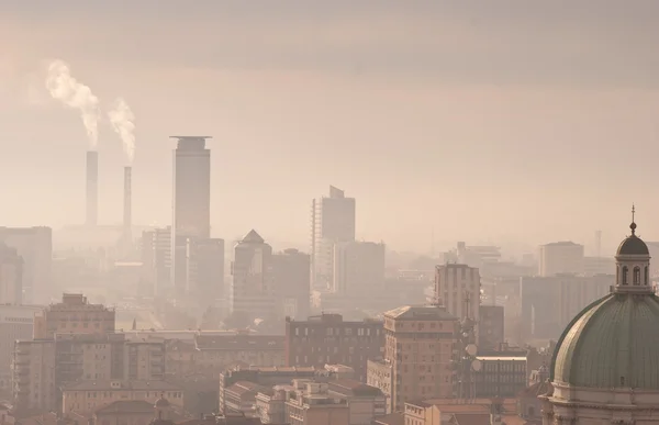 Smog in der Stadt — Stockfoto