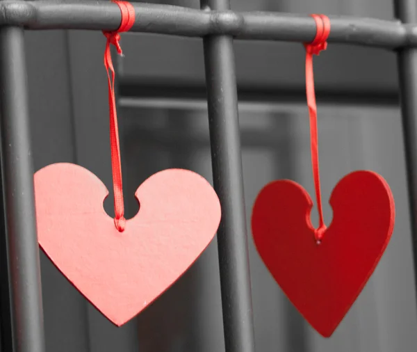 stock image Two red hearts