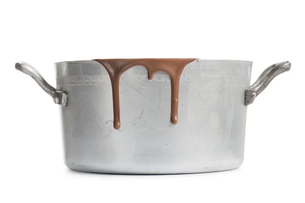 Hot chocolate dripping — Stock Photo, Image