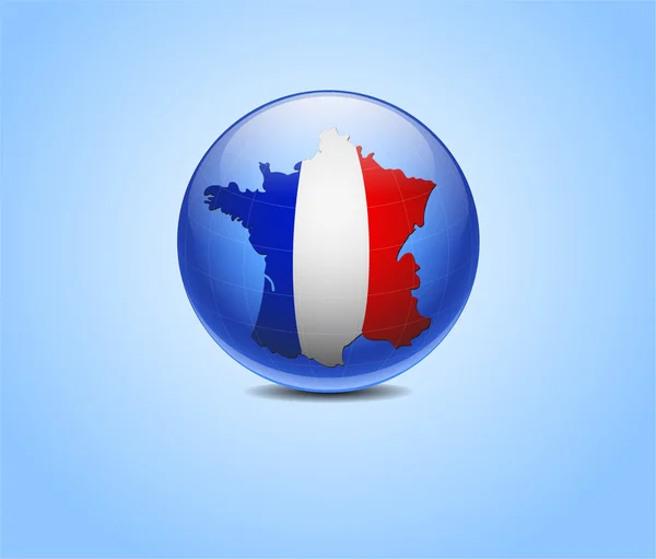 Mappa della Francia — Vettoriale Stock
