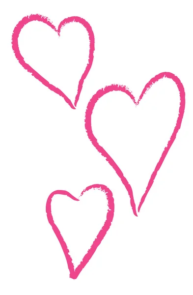 Ein Bild eines schönen abstrakten rosa Herzens auf weißem Hintergrund — Stockvektor