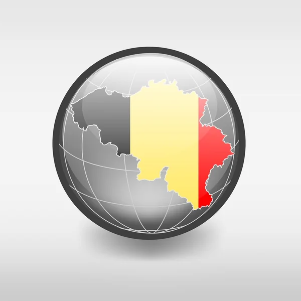 La carte de Belgique — Image vectorielle