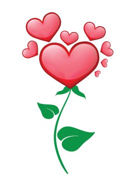 Heart flower clipart