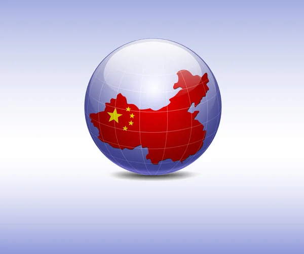 Kort over Kina – Stock-vektor