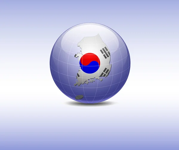 Vector illustration of South Korea — Stock Vector