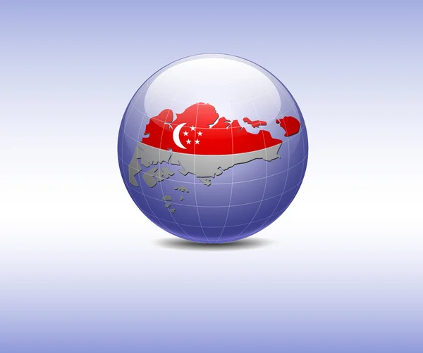 Singapore globe — Stock vektor