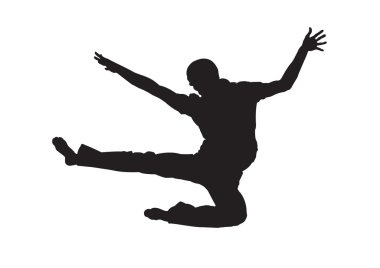 A man jumped in the air clipart