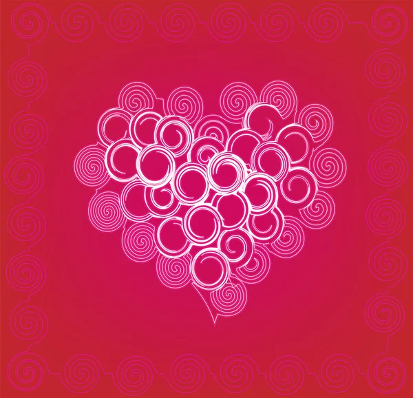 Anneaux abstraits comme coeur — Image vectorielle