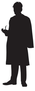 Sherlock on a white background clipart