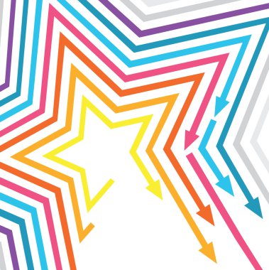 Arrows in the form of stars clipart