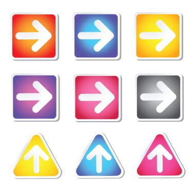 Arrows moving in the right side and upwards clipart