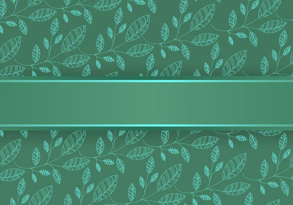 Blaue Blätter auf grünem Hintergrund — Stockvektor