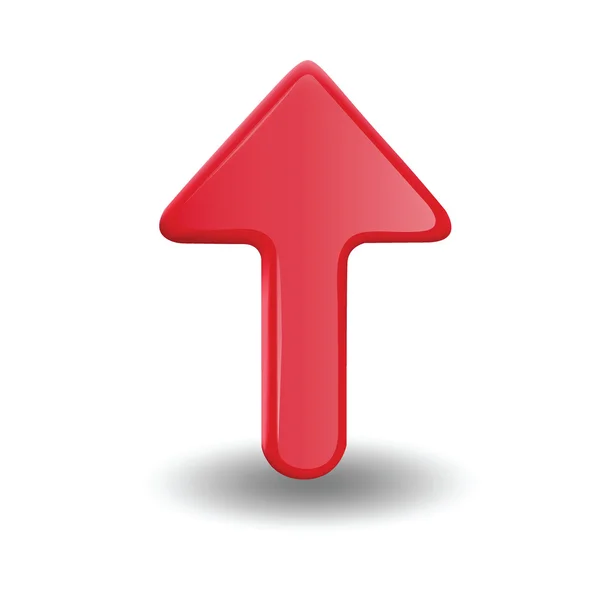 Flecha roja para mover arriba — Vector de stock